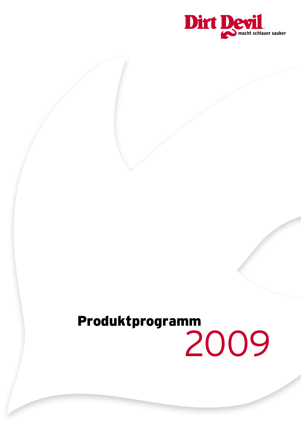 Titelseite des Dirt Devil Produktprogramms 2009